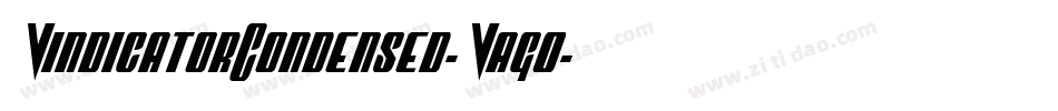 VindicatorCondensed-Vag0字体转换