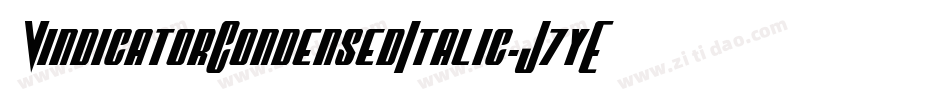 VindicatorCondensedItalic-J7yE字体转换