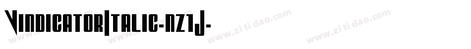 VindicatorItalic-nz1J字体转换