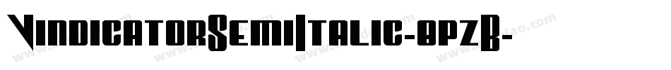 VindicatorSemiItalic-8pzB字体转换