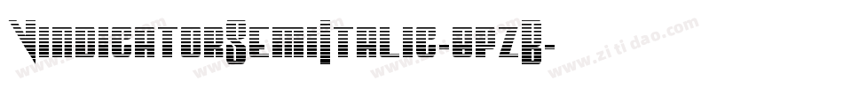 VindicatorSemiItalic-8pzB字体转换