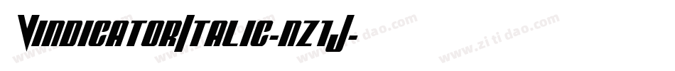 VindicatorItalic-nz1J字体转换