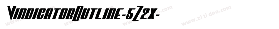 VindicatorOutline-5Z2x字体转换