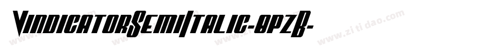 VindicatorSemiItalic-8pzB字体转换