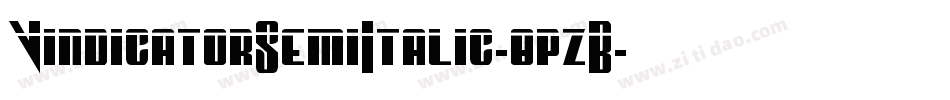 VindicatorSemiItalic-8pzB字体转换