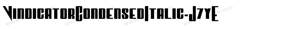 VindicatorCondensedItalic-J7yE字体转换