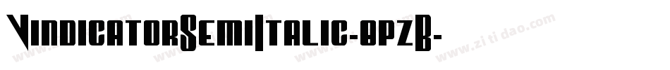VindicatorSemiItalic-8pzB字体转换