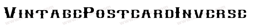 VintagePostcardInverse-51XE8字体转换