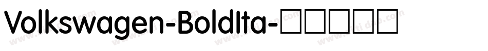 Volkswagen-BoldIta字体转换