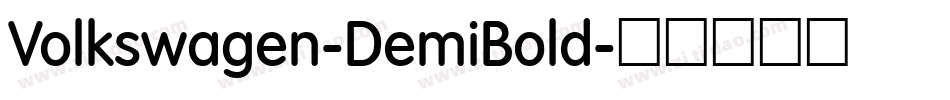 Volkswagen-DemiBold字体转换