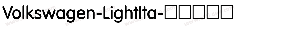 Volkswagen-LightIta字体转换