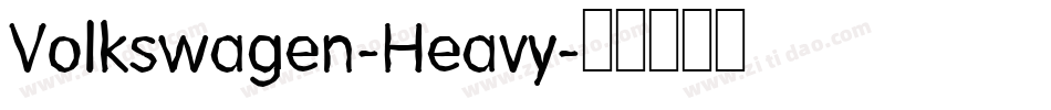 Volkswagen-Heavy字体转换
