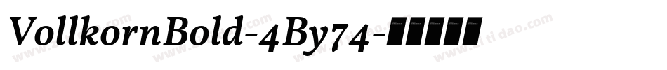 VollkornBold-4By74字体转换
