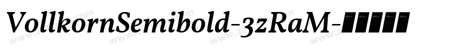 VollkornSemibold-3zRaM字体转换