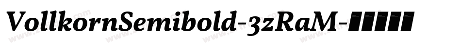 VollkornSemibold-3zRaM字体转换