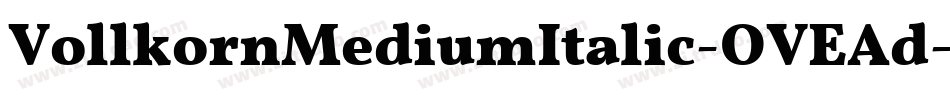 VollkornMediumItalic-OVEAd字体转换