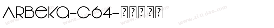 Arbeka-g64字体转换