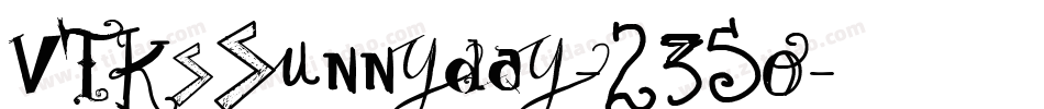 VtksSunnyDay-235o字体转换