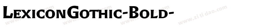 LexiconGothic-Bold字体转换