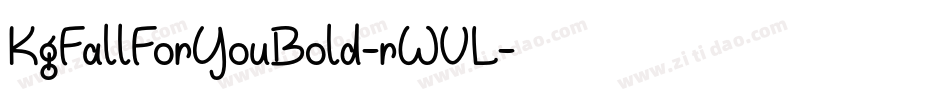 KgFallForYouBold-rWVL字体转换