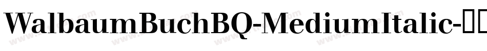 WalbaumBuchBQ-MediumItalic字体转换