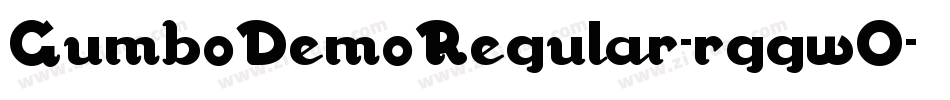 GumboDemoRegular-rggwO字体转换