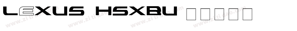 LEXUS_HSXBU字体转换