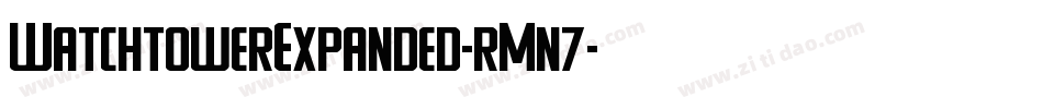 WatchtowerExpanded-rMn7字体转换