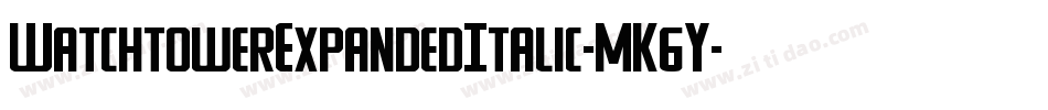 WatchtowerExpandedItalic-MK6Y字体转换