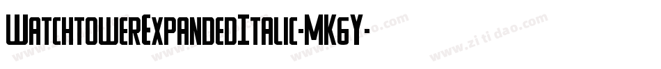 WatchtowerExpandedItalic-MK6Y字体转换
