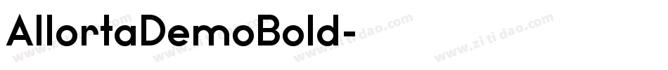 AllortaDemoBold字体转换