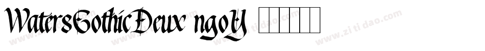 WatersGothicDeux-ngoY字体转换