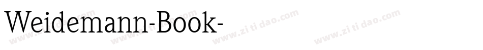 Weidemann-Book字体转换