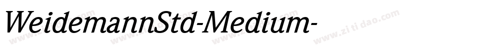 WeidemannStd-Medium字体转换