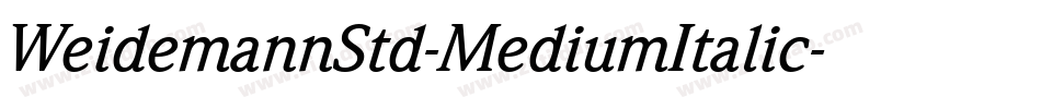 WeidemannStd-MediumItalic字体转换