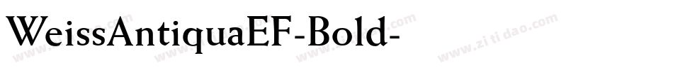 WeissAntiquaEF-Bold字体转换