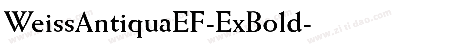 WeissAntiquaEF-ExBold字体转换
