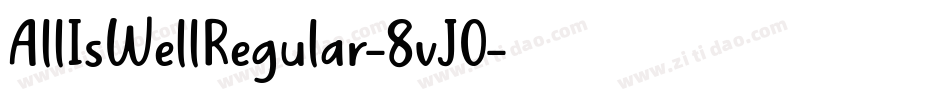 AllIsWellRegular-8vJ0字体转换