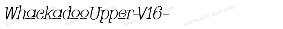 WhackadooUpper-V16字体转换