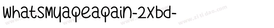 WhatsMyAgeAgain-2XBd字体转换