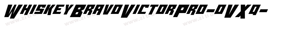 WhiskeyBravoVictorPro-oVXq字体转换