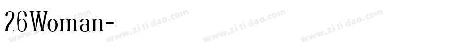 26Woman字体转换