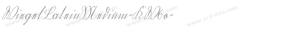 WiegelLateinMedium-KW6o字体转换