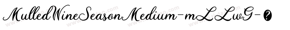 MulledWineSeasonMedium-mLLwG字体转换
