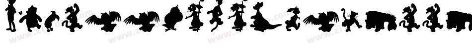 Cartoon-Silhouettes字体转换