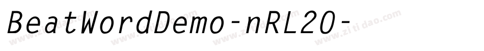 BeatWordDemo-nRL20字体转换