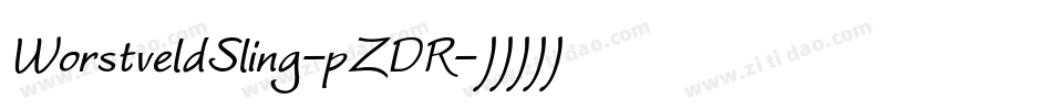 WorstveldSling-pZDR字体转换 WorstveldSling-pZDR字体转换