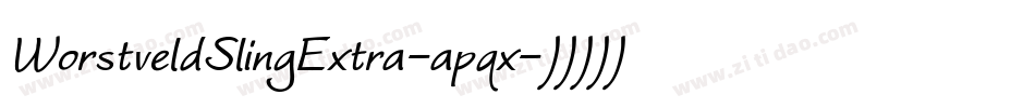 WorstveldSlingExtra-apqx字体转换