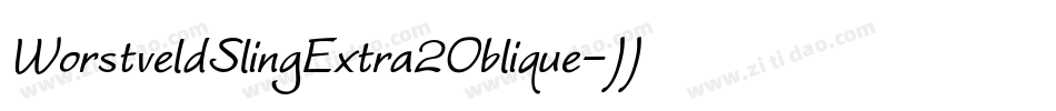 WorstveldSlingExtra2Oblique字体转换