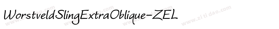 WorstveldSlingExtraOblique-ZELJ字体转换